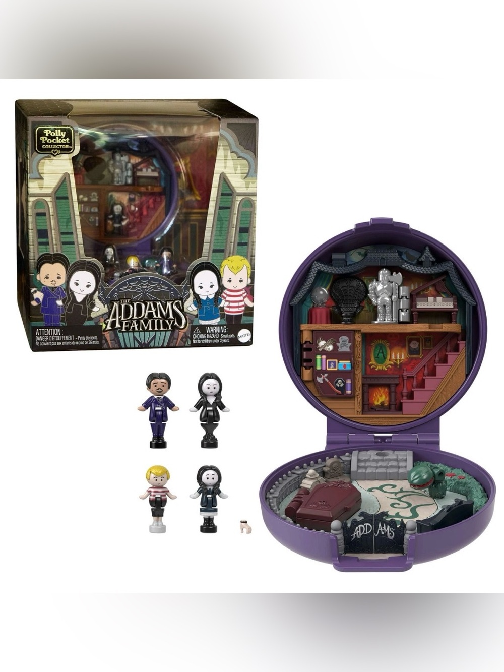 Brand new with box Addams Family Polly pocket collectible Mattel